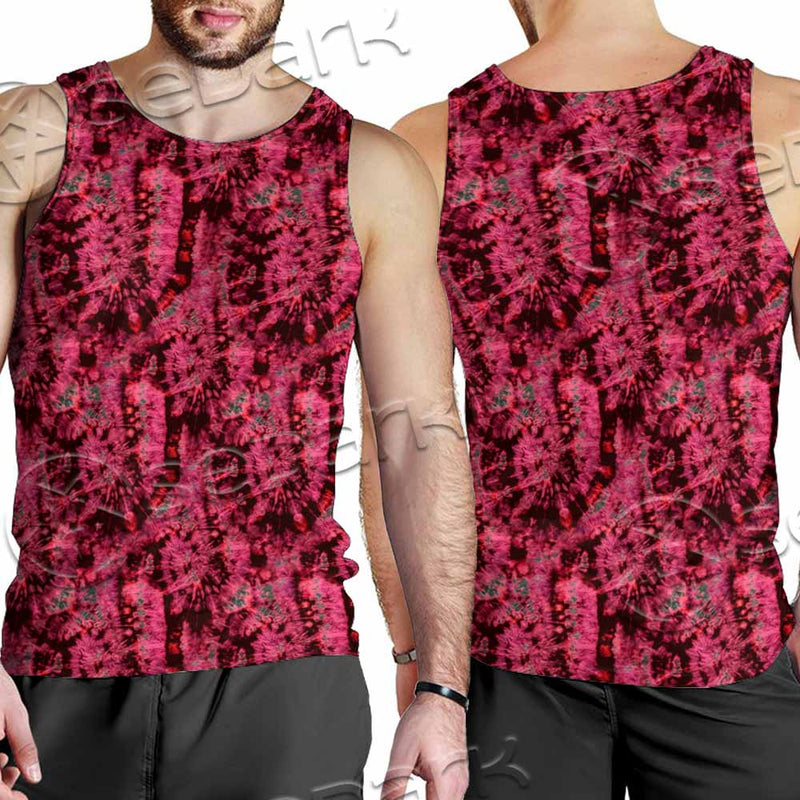 Psychedelic Purple Tie Dye Swirl SED-1116 Men Tank-tops