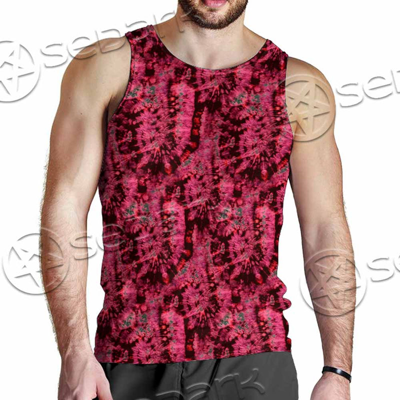 Psychedelic Purple Tie Dye Swirl SED-1116 Men Tank-tops