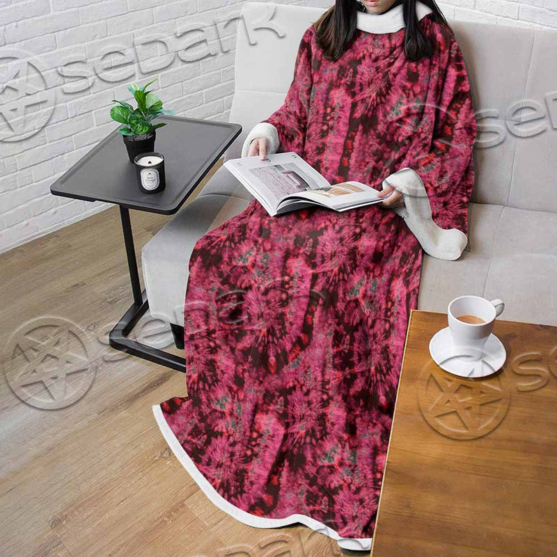 Psychedelic Purple Tie Dye Swirl SED-1116 Sleeved Blanket