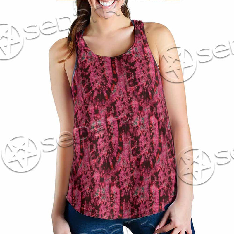 Psychedelic Purple Tie Dye Swirl SED-1116 Women Tank Top
