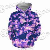Purple And Pink Camo Organic Abstract Pattern SED-1117 Hoodie & Zip Hoodie