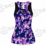 Purple And Pink Camo Organic Abstract Pattern SED-1117 Women Tank Top