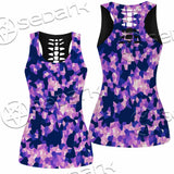 Purple And Pink Camo Organic Abstract Pattern SED-1117 Women Tank Top