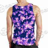 Purple And Pink Camo Organic Abstract Pattern SED-1117 Men Tank-tops