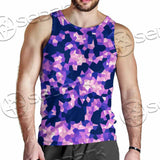 Purple And Pink Camo Organic Abstract Pattern SED-1117 Men Tank-tops