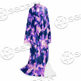 Purple And Pink Camo Organic Abstract Pattern SED-1117 Sleeved Blanket