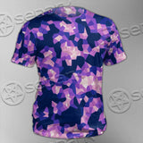 Purple And Pink Camo Organic Abstract Pattern SED-1117 Unisex T-shirt