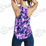 Purple And Pink Camo Organic Abstract Pattern SED-1117 Women Tank Top