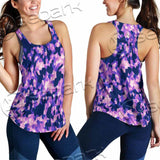 Purple And Pink Camo Organic Abstract Pattern SED-1117 Women Tank Top
