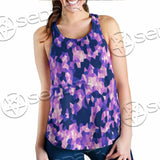 Purple And Pink Camo Organic Abstract Pattern SED-1117 Women Tank Top