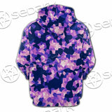 Purple And Pink Camo Organic Abstract Pattern SED-1117 Hoodie & Zip Hoodie Raglan