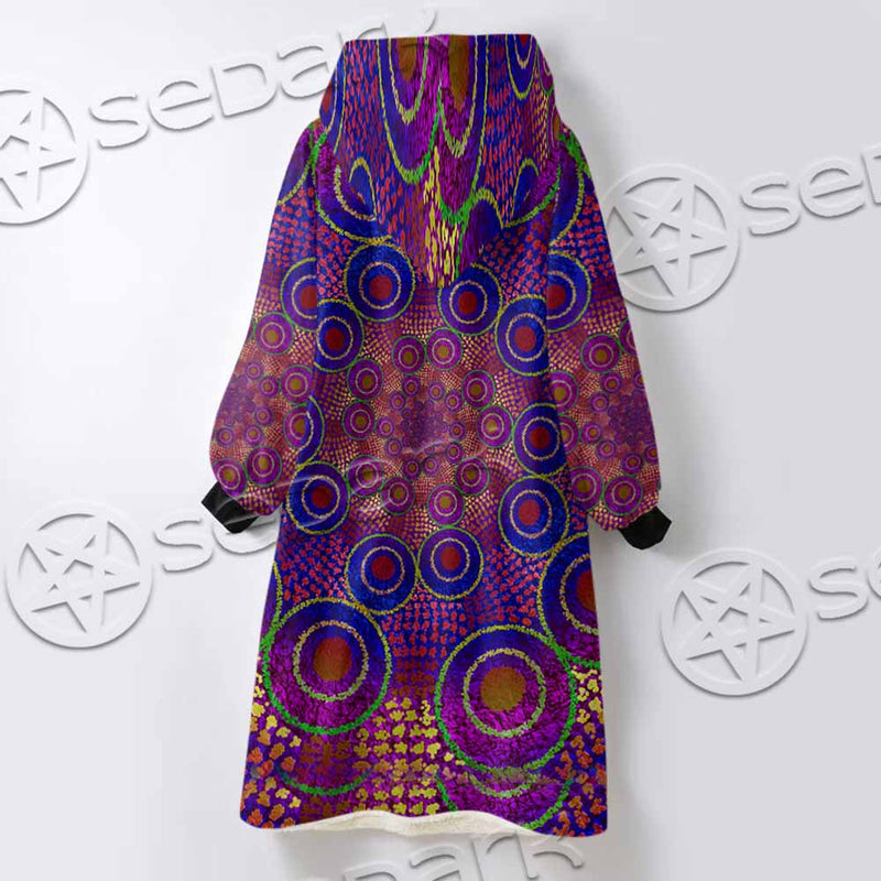 Aboriginal Art SED-1118 Oversized Sherpa Blanket Hoodie