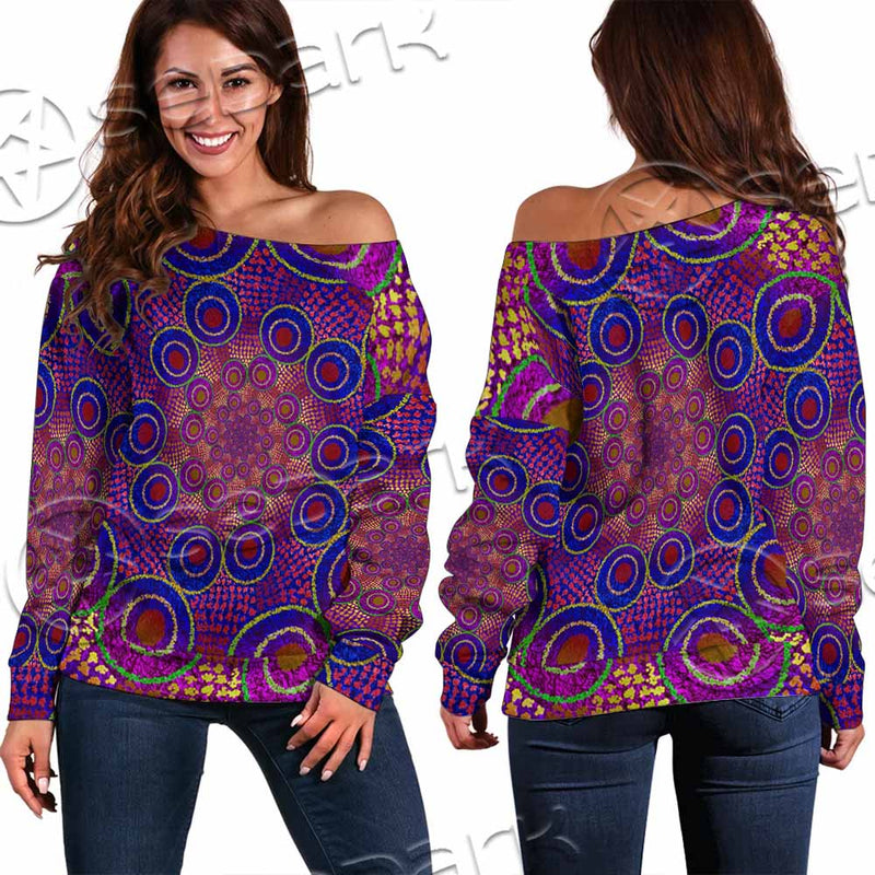 Aboriginal Art SED-1118 Off Shoulder Sweaters