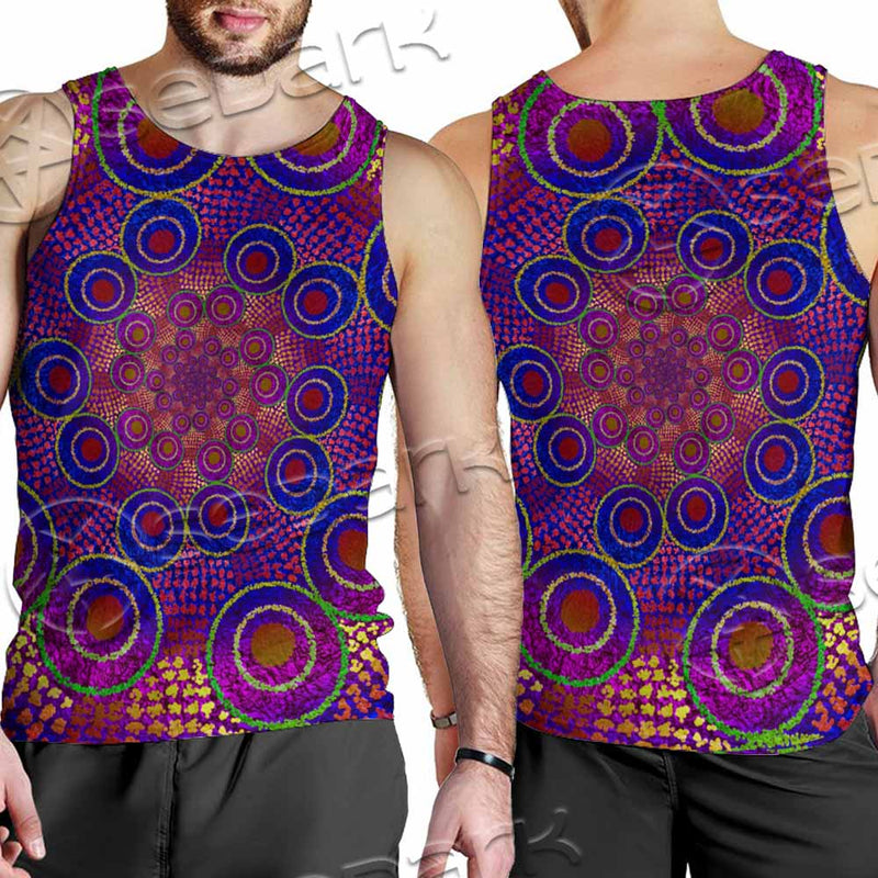 Aboriginal Art SED-1118 Men Tank-tops