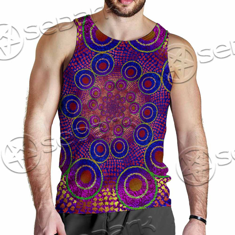 Aboriginal Art SED-1118 Men Tank-tops