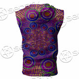 Aboriginal Art SED-1118 Zip Sleeveless Hoodie