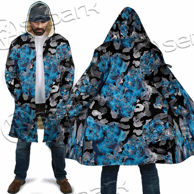 Watercolor Roses, Peony And Leaves Seamless Pattern SED-1119 Cloak
