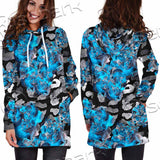 Watercolor Roses, Peony And Leaves Seamless Pattern SED-1119 Hoodie Dress