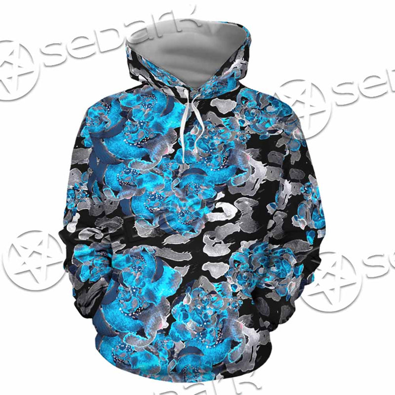 Watercolor Roses, Peony And Leaves Seamless Pattern SED-1119 Hoodie & Zip Hoodie