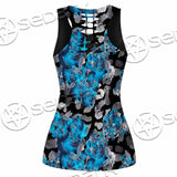 Watercolor Roses, Peony And Leaves Seamless Pattern SED-1119 Women Tank Top