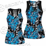 Watercolor Roses, Peony And Leaves Seamless Pattern SED-1119 Women Tank Top