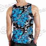Watercolor Roses, Peony And Leaves Seamless Pattern SED-1119 Men Tank-tops