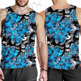 Watercolor Roses, Peony And Leaves Seamless Pattern SED-1119 Men Tank-tops
