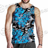 Watercolor Roses, Peony And Leaves Seamless Pattern SED-1119 Men Tank-tops
