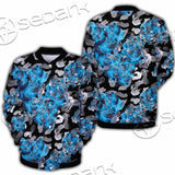 Watercolor Roses, Peony And Leaves Seamless Pattern SED-1119 Button Jacket