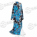 Watercolor Roses, Peony And Leaves Seamless Pattern SED-1119 Sleeved Blanket