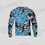 Watercolor Roses, Peony And Leaves Seamless Pattern SED-1119 Unisex Sweatshirt