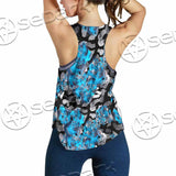 Watercolor Roses, Peony And Leaves Seamless Pattern SED-1119 Women Tank Top