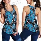 Watercolor Roses, Peony And Leaves Seamless Pattern SED-1119 Women Tank Top