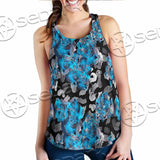 Watercolor Roses, Peony And Leaves Seamless Pattern SED-1119 Women Tank Top