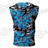 Watercolor Roses, Peony And Leaves Seamless Pattern SED-1119 Zip Sleeveless Hoodie