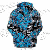 Watercolor Roses, Peony And Leaves Seamless Pattern SED-1119 Hoodie & Zip Hoodie Raglan