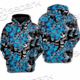 Watercolor Roses, Peony And Leaves Seamless Pattern SED-1119 Hoodie & Zip Hoodie Raglan