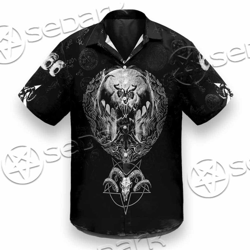Baphomet Goat Head Hand Drawn SED-1120 Shirt Allover