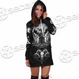Baphomet Goat Head Hand Drawn SED-1120 Hoodie Dress