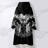 Baphomet Goat Head Hand Drawn SED-1120 Oversized Sherpa Blanket Hoodie