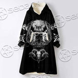 Baphomet Goat Head Hand Drawn SED-1120 Oversized Sherpa Blanket Hoodie