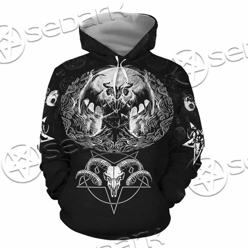 Baphomet Goat Head Hand Drawn SED-1120 Hoodie & Zip Hoodie