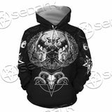 Baphomet Goat Head Hand Drawn SED-1120 Hoodie & Zip Hoodie