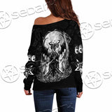Baphomet Goat Head Hand Drawn SED-1120 Off Shoulder Sweaters