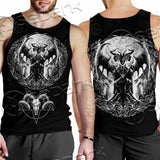Baphomet Goat Head Hand Drawn SED-1120 Men Tank-tops