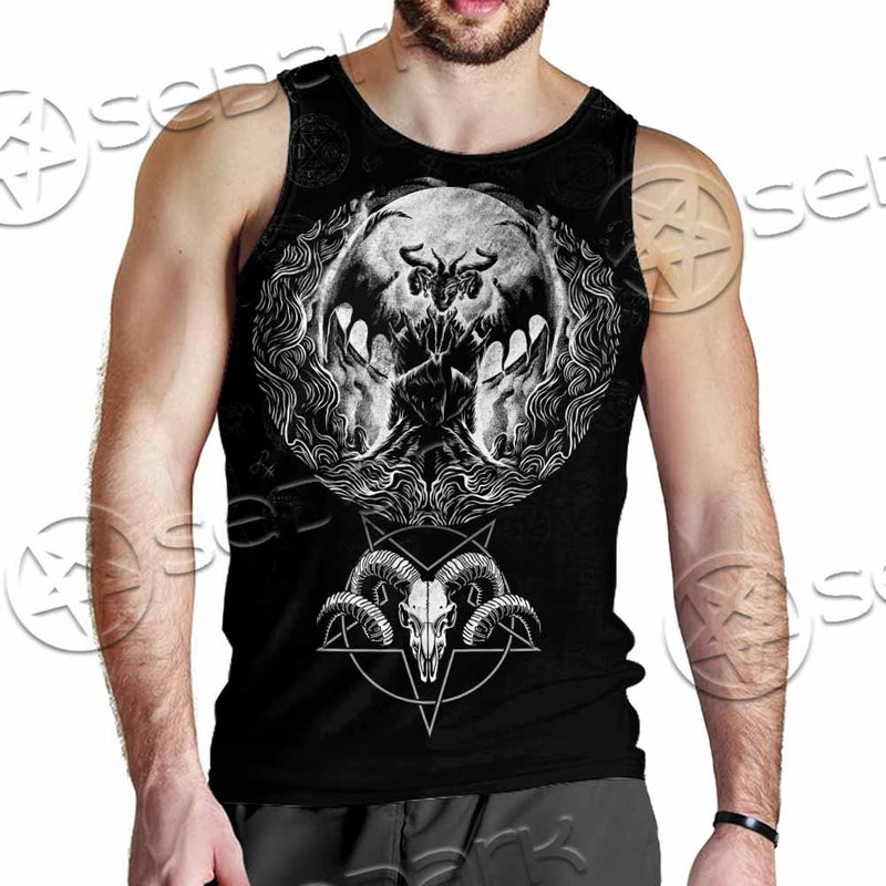 Baphomet Goat Head Hand Drawn SED-1120 Men Tank-tops