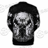 Baphomet Goat Head Hand Drawn SED-1120 Button Jacket