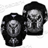 Baphomet Goat Head Hand Drawn SED-1120 Button Jacket