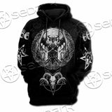 Baphomet Goat Head Hand Drawn SED-1120 Hoodie & Zip Hoodie Raglan