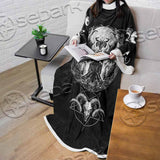 Baphomet Goat Head Hand Drawn SED-1120 Sleeved Blanket